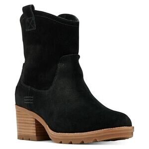 SOREL Cate Pull-On Waterproof Boot, Black Suede, Size 8 NWT